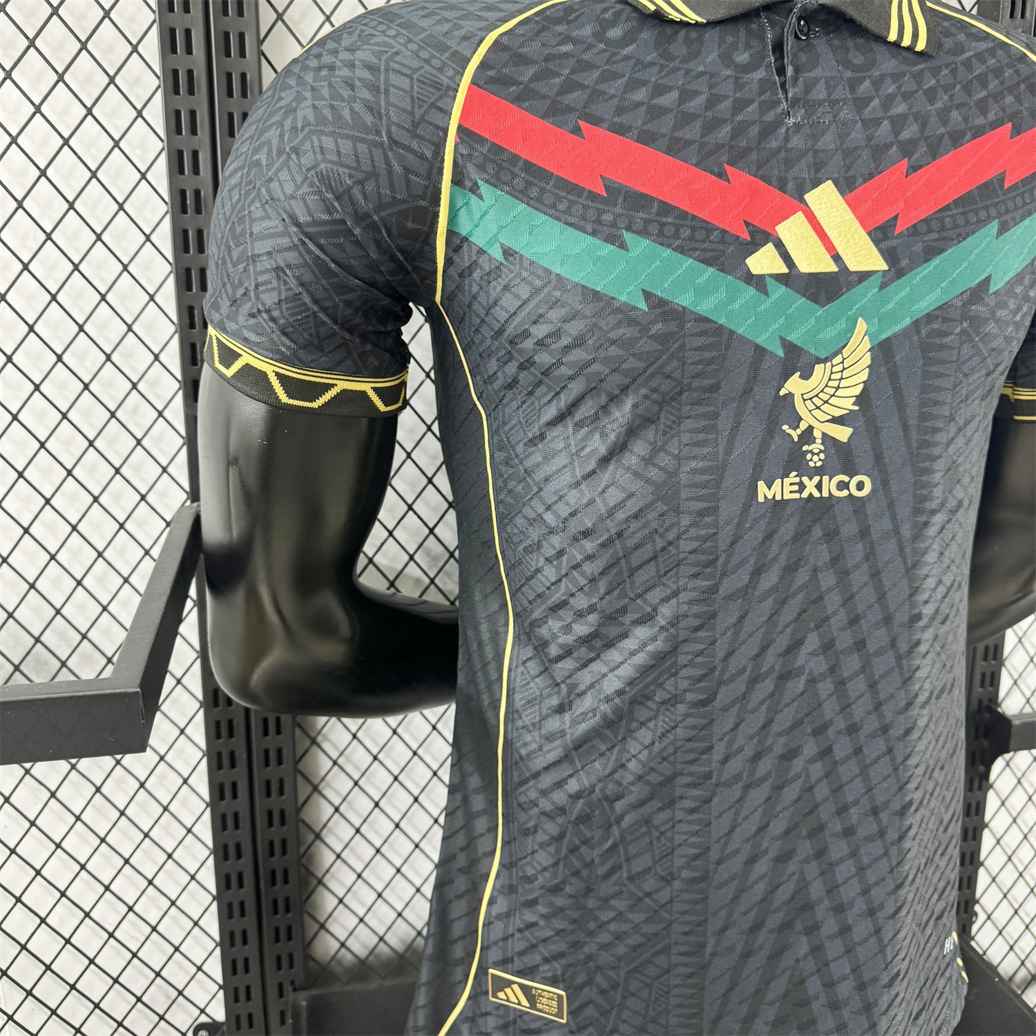 Mexico 25-26 Red And Green Chest Lines Special Jersey - Player Version - SOCCERDEALSHOP