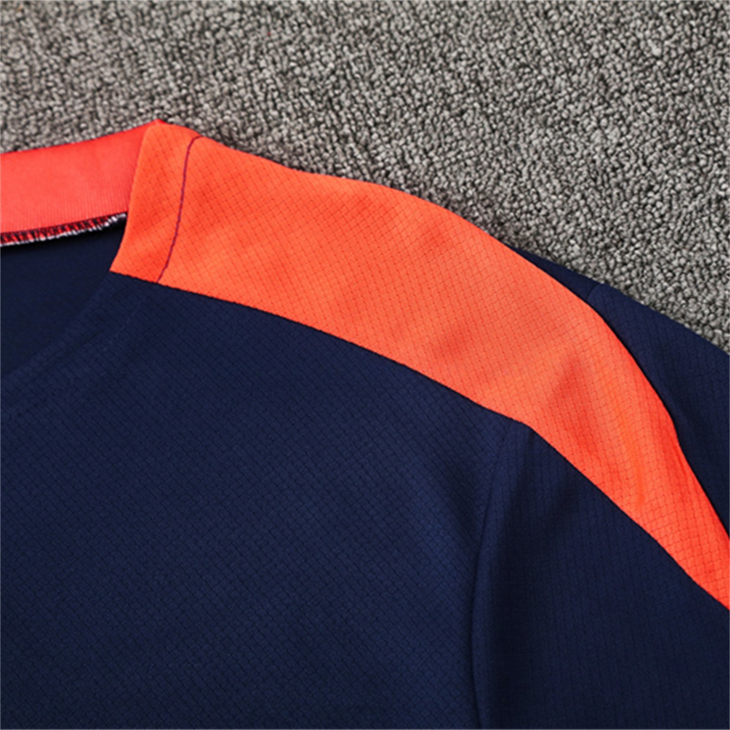 Barcelona 25-26 Kids Short-Sleeve Training Set - Royal Blue Top Orange Sponsor & Royal Blue Shorts - SOCCERDEALSHOP