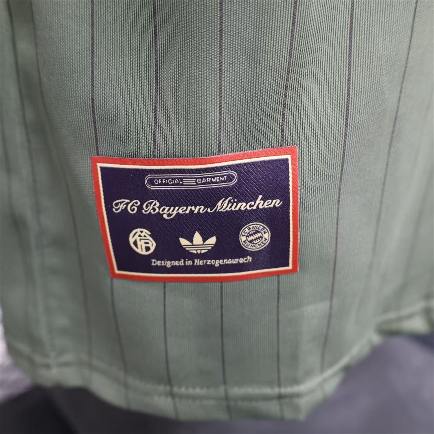 Bayern Munich 25-26 Trefoil Grey Green Travel Jersey - Player Version - SOCCERDEALSHOP