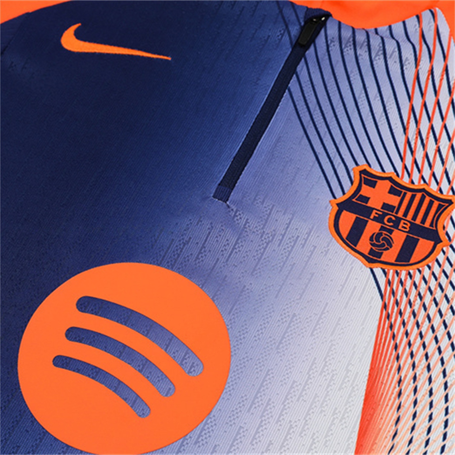 Barcelona 25-26 Long Sleeve Training Set - Red Blue Line Top & Blue Pants - SOCCERDEALSHOP