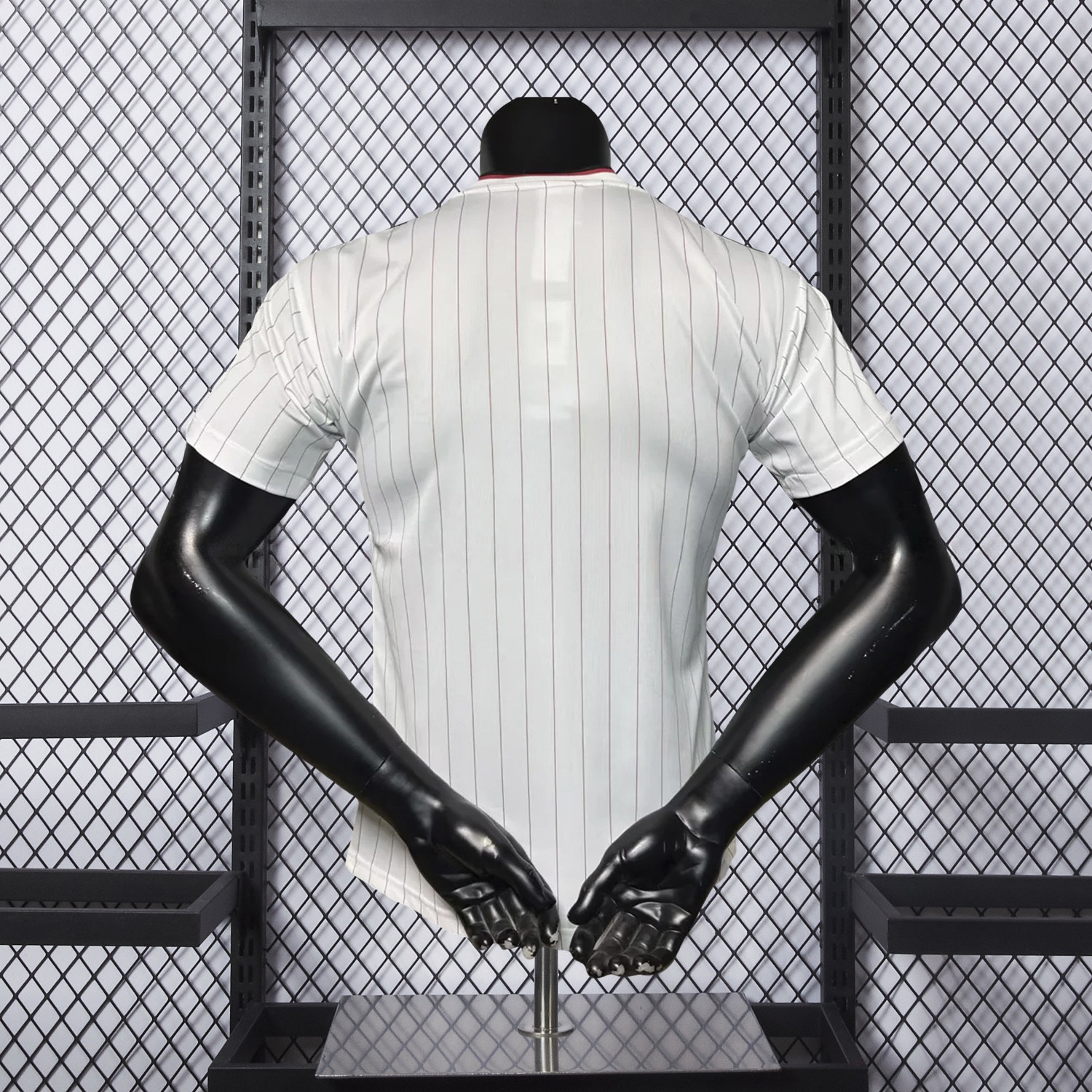 Manchester United 25-26 Trefoil Red Lines White Travel Jersey - Player Version - SOCCERDEALSHOP