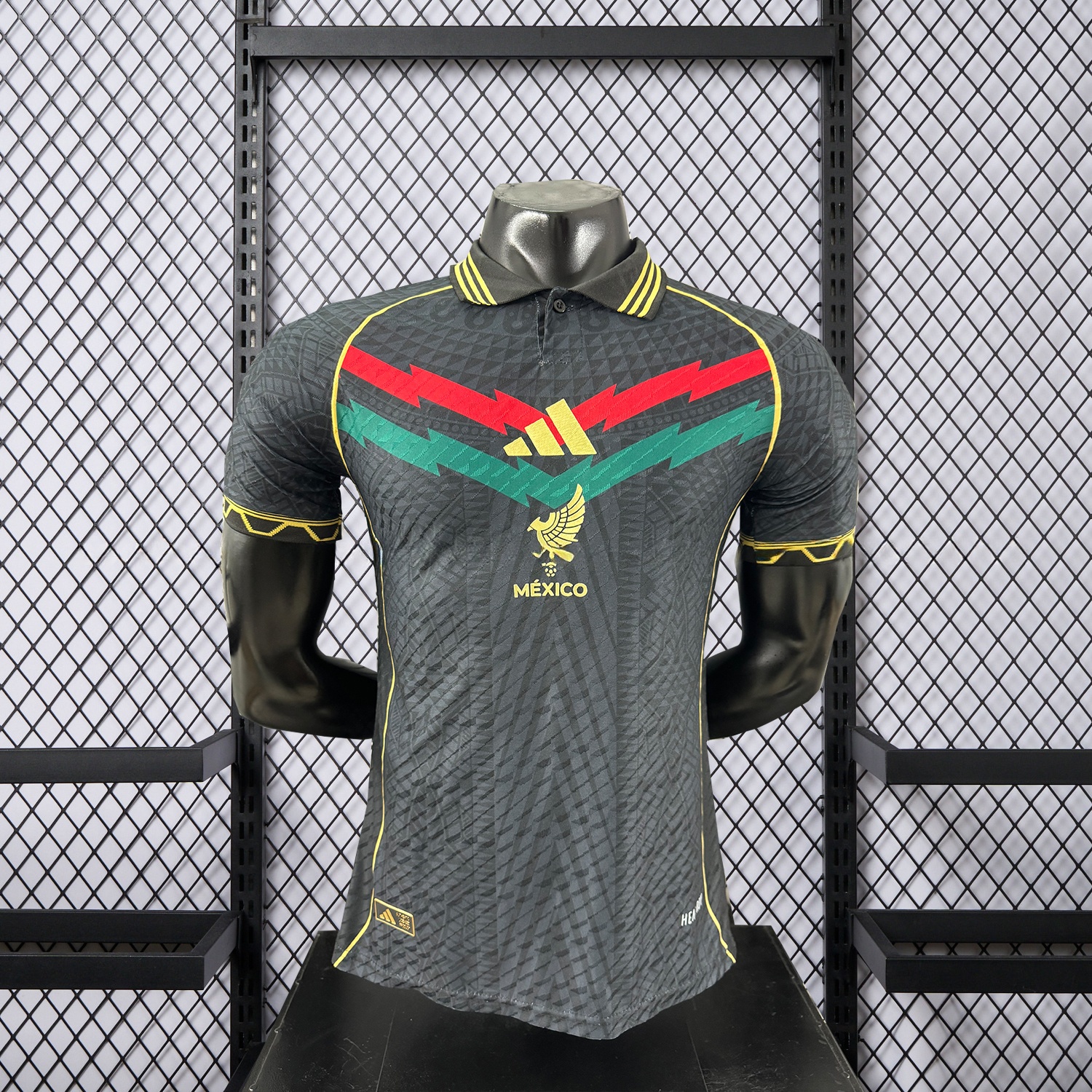 Mexico 25-26 Red And Green Chest Lines Special Jersey - Player Version - SOCCERDEALSHOP