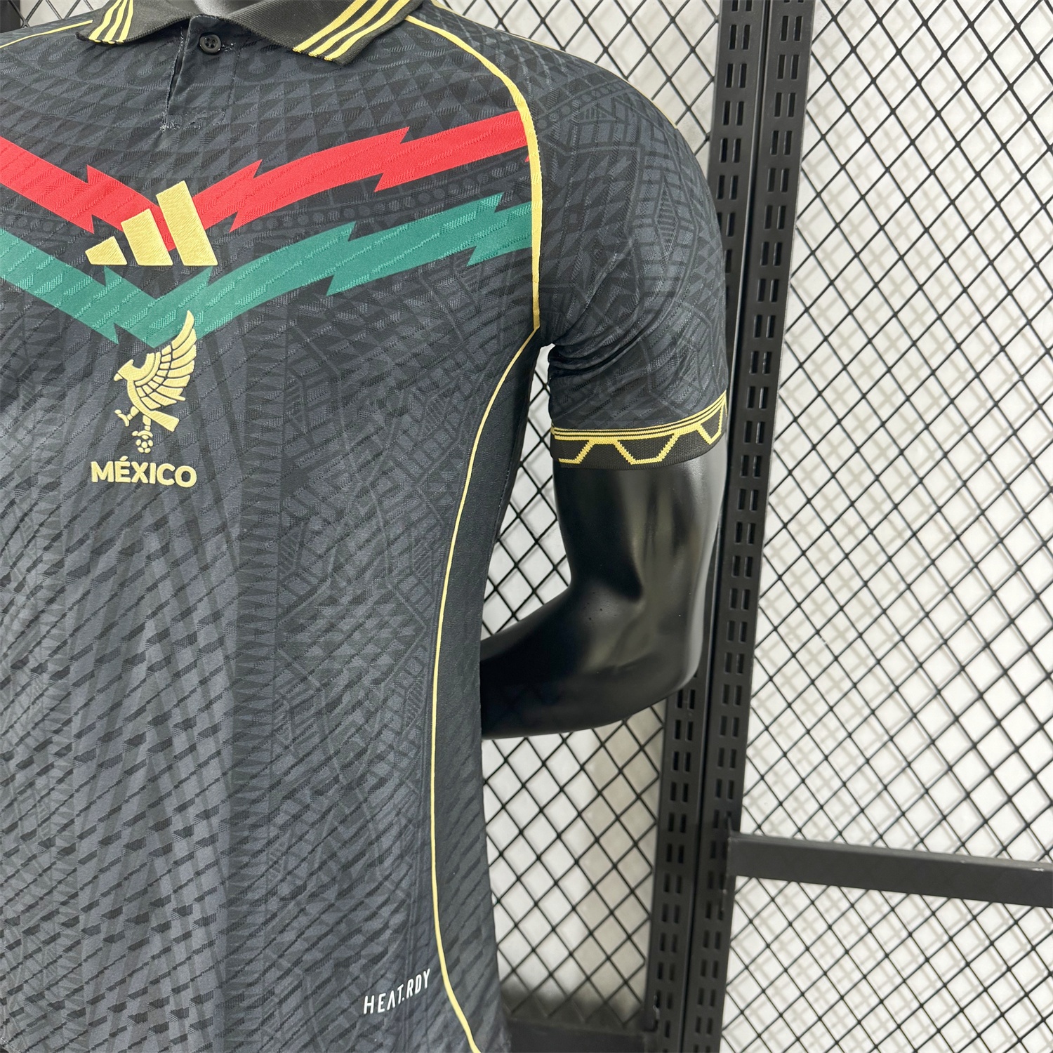 Mexico 25-26 Red And Green Chest Lines Special Jersey - Player Version - SOCCERDEALSHOP