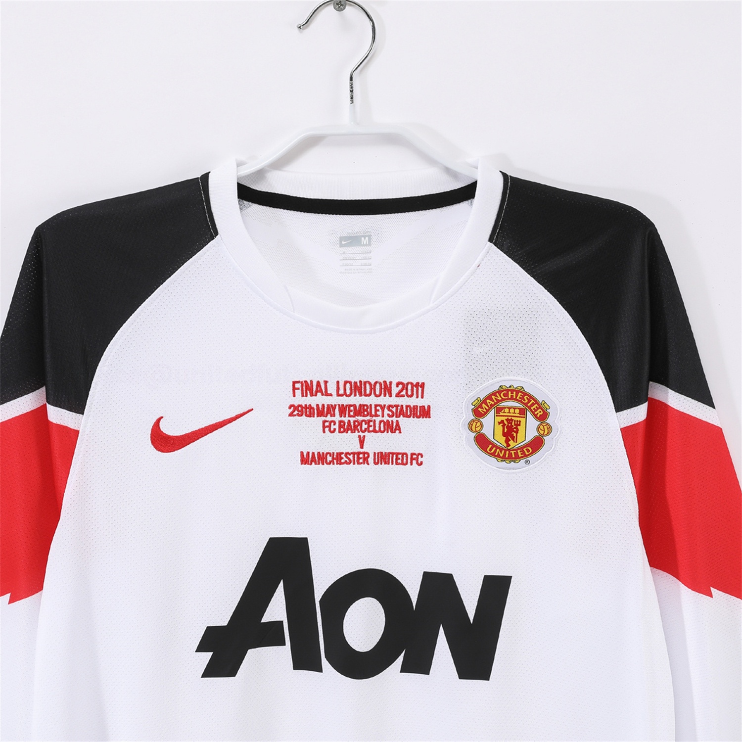 Retro Manchester United 10-11 Away Long Sleeves Jersey - Champions League Final Version - SOCCERDEALSHOP