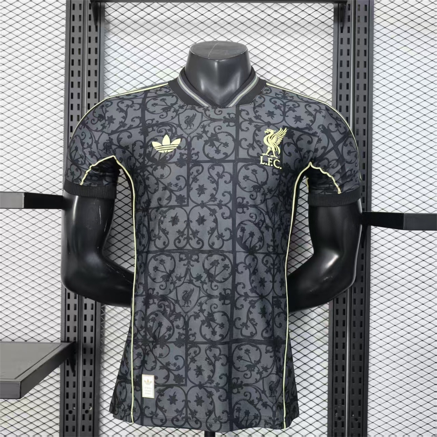 Liver.pool 25-26 Black Floral Pattern Special Jersey - Player Version - SOCCERDEALSHOP
