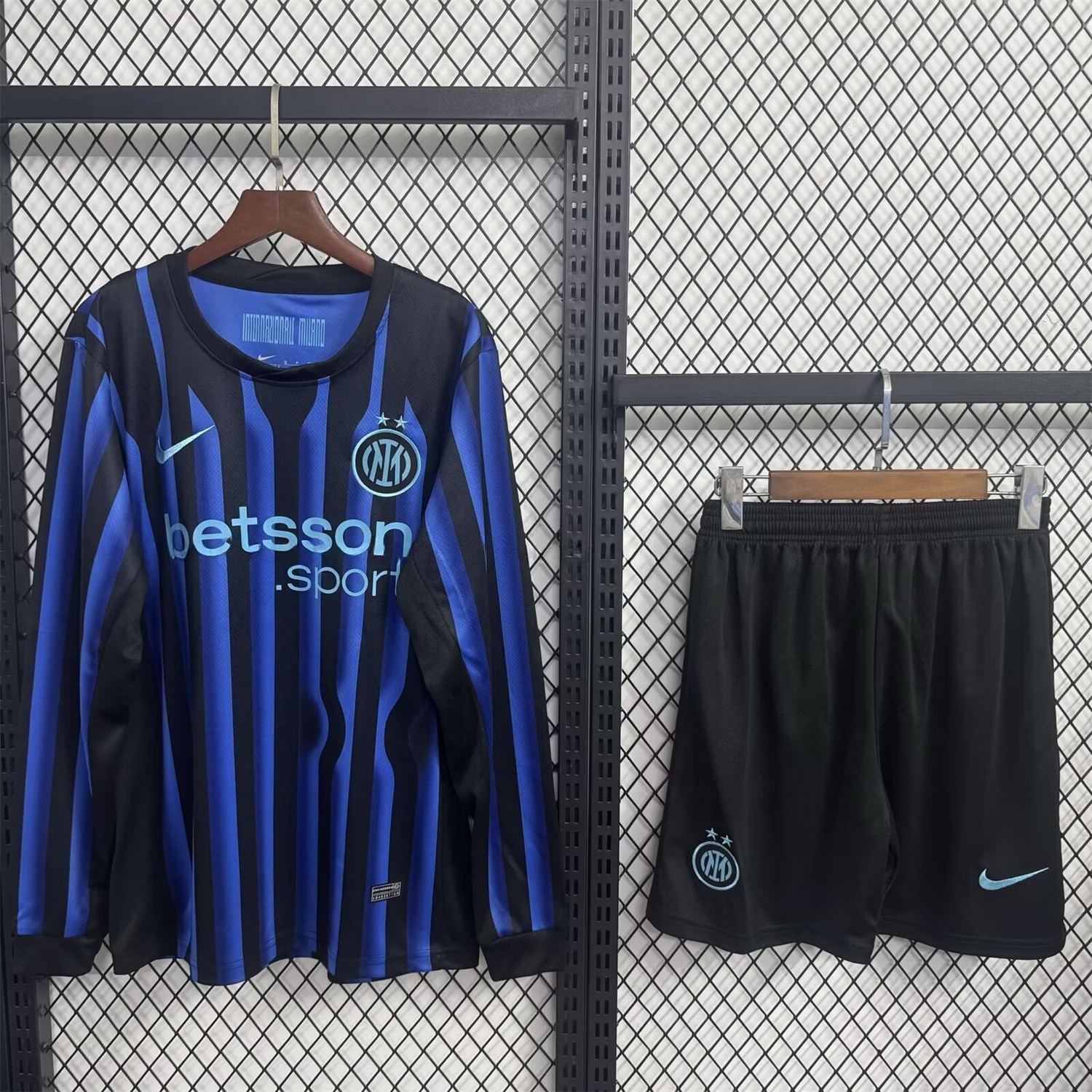 Inter Milan 25-26 Home Long Sleeves Kids Kit - SOCCERDEALSHOP