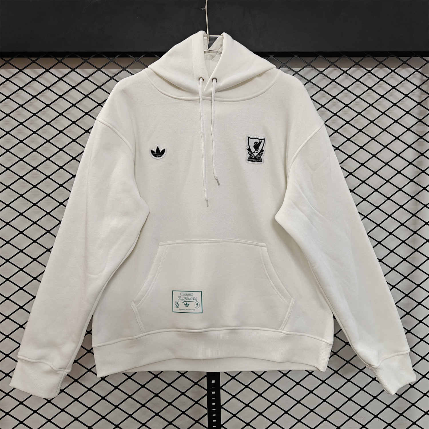 Liver.pool 25-26 Originals Terrace Icon White Team Logo Unisex Pullover Hoodie - SOCCERDEALSHOP