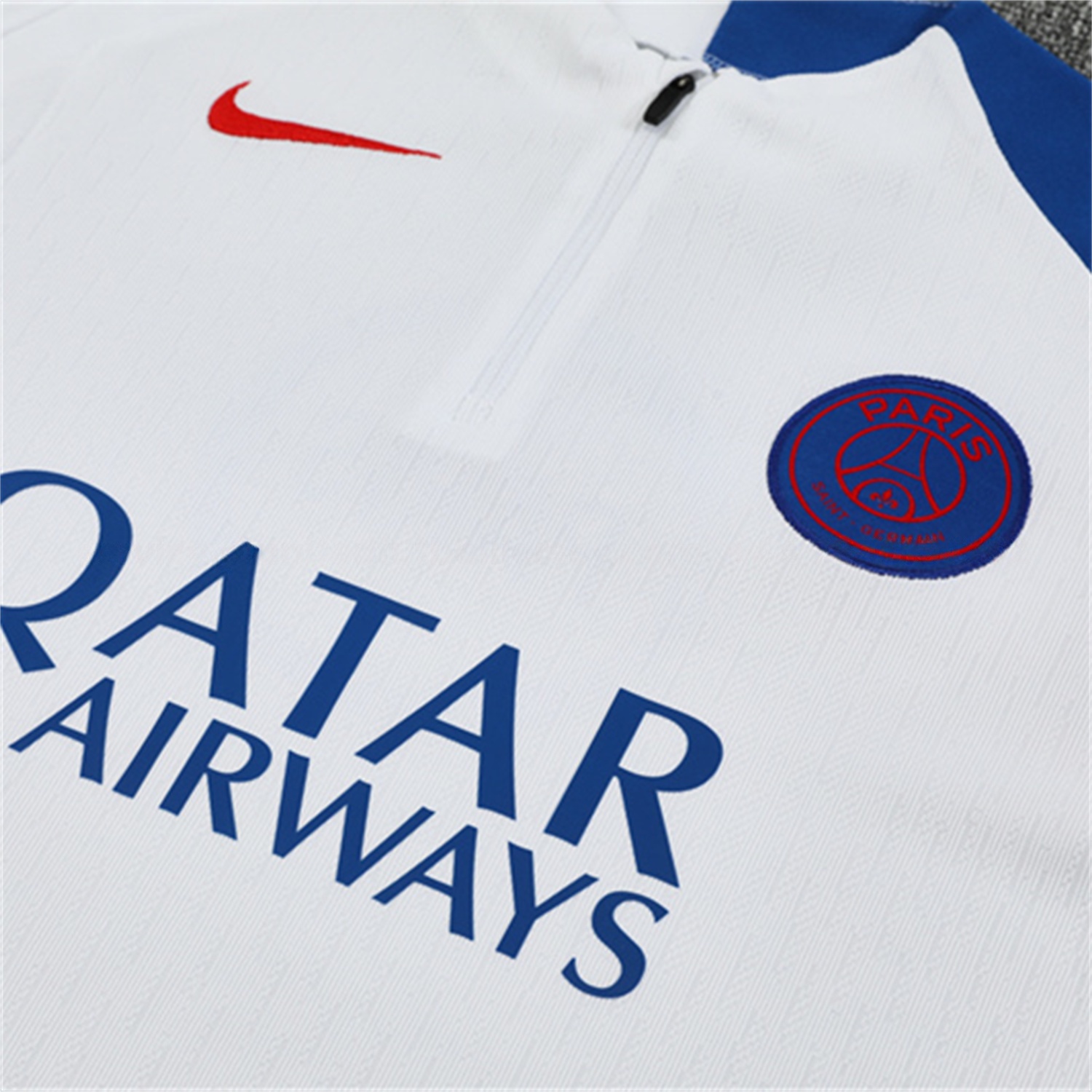 Paris Saint-Germain PSG 25-26 Kids Long Sleeve Training Set - Player Version - White Top and Black Pants - SOCCERDEALSHOP