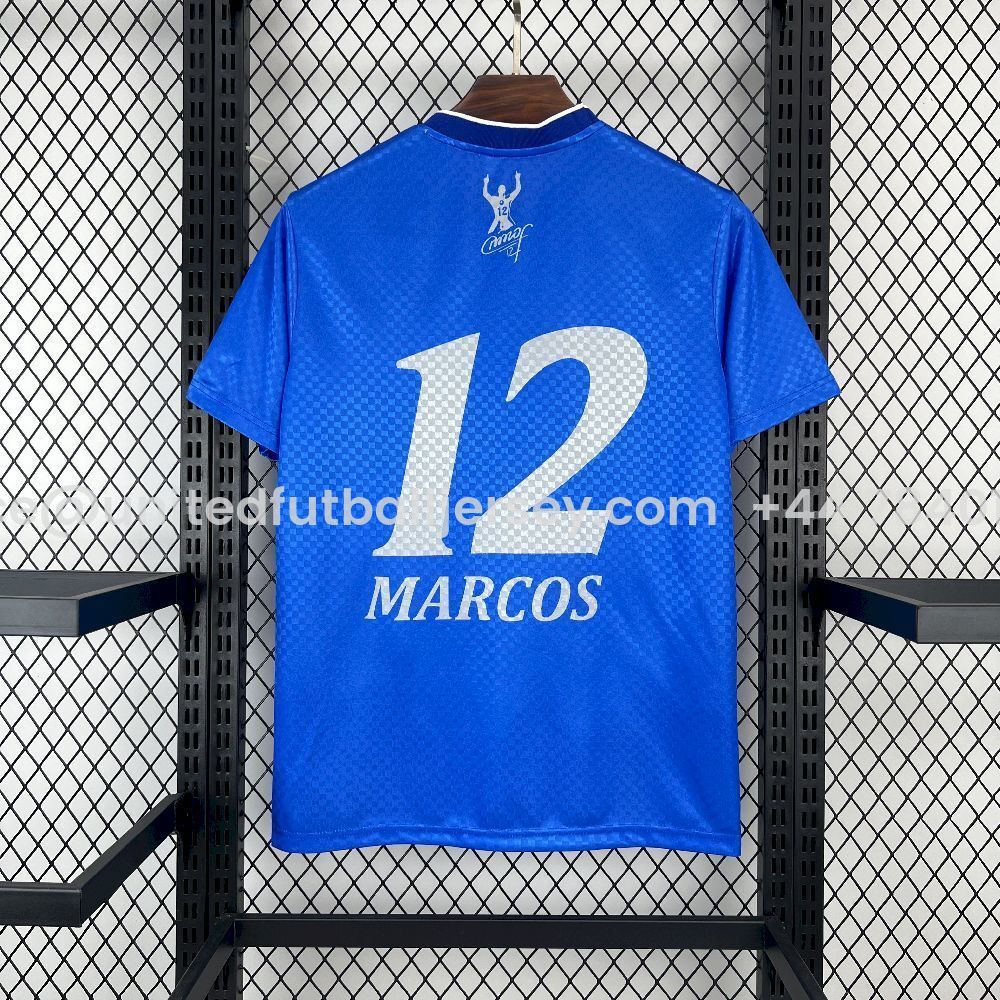 Retro Palmeiras 1999-00 Marcos 12 Goalkeeper Blue Jersey - SOCCERDEALSHOP