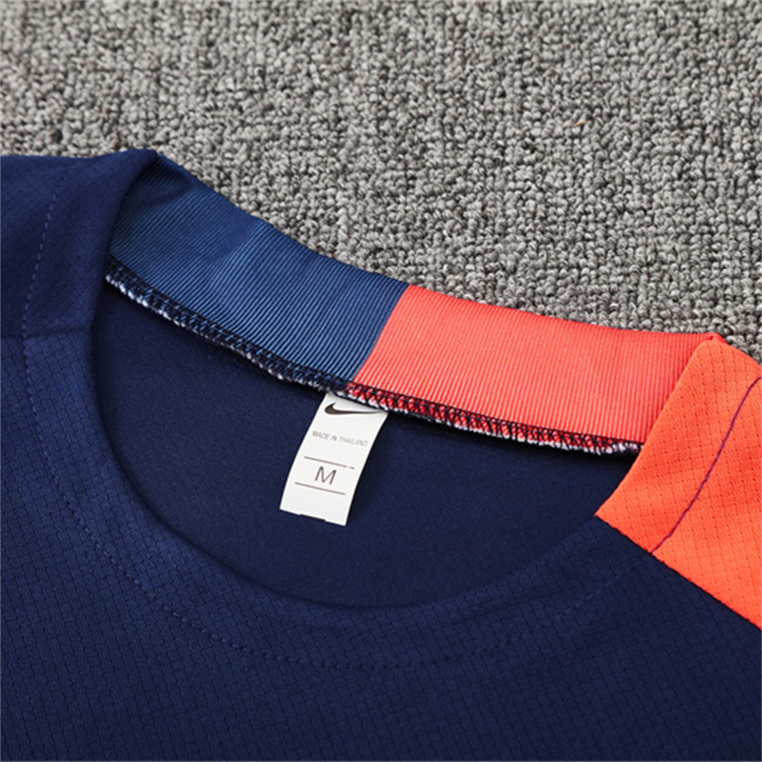 Barcelona 25-26 Kids Short-Sleeve Training Set - Royal Blue Top Orange Sponsor & Royal Blue Shorts - SOCCERDEALSHOP