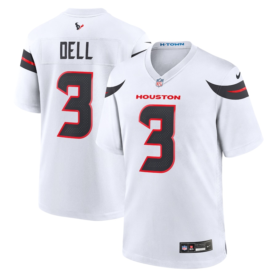 Tank Dell Houston Texans  Game Jersey -  White