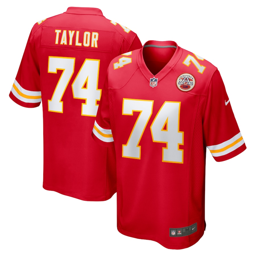 Mens Kansas City Chiefs Jawaan Taylor  Red Game Player Jersey