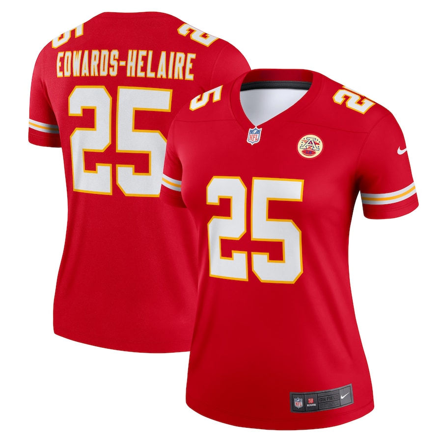Womens Kansas City Chiefs Clyde Edwards-Helaire  Red Legend Jersey