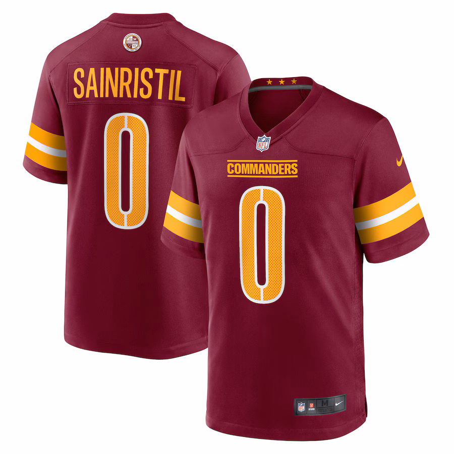Mike Sainristil Washington Commanders   Game Jersey -  Burgundy