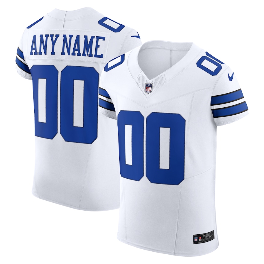 Mens Dallas Cowboys  White Vapor F.U.S.E. Elite Custom Jersey