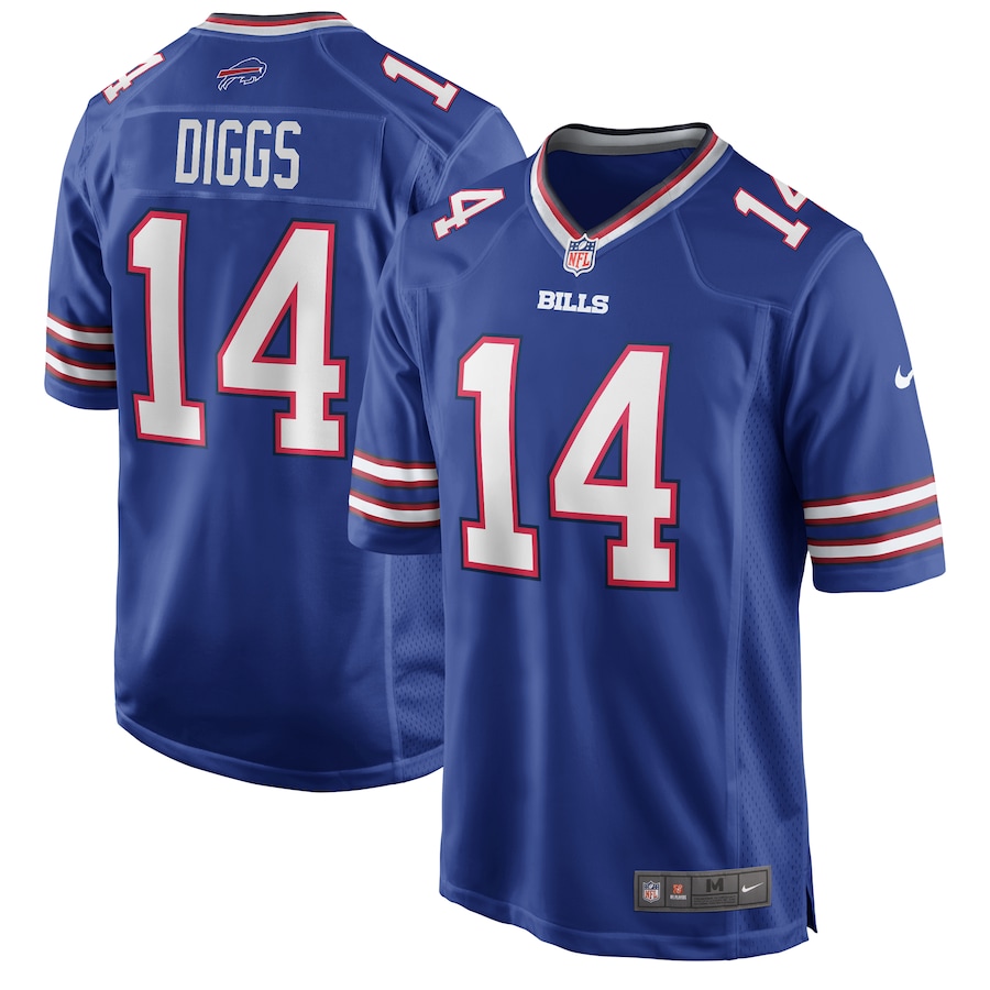 Mens Buffalo Bills Stefon Diggs  Royal Logo Game Player Jersey