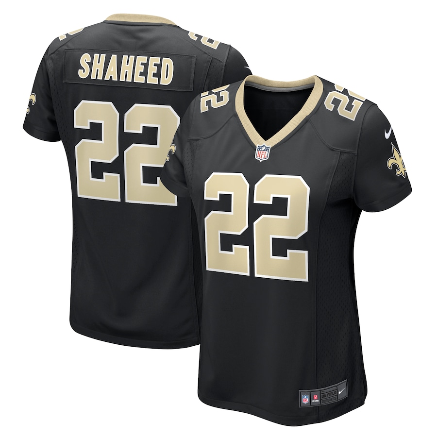 Womens New Orleans Saints Rashid Shaheed   Black Team Game Jersey