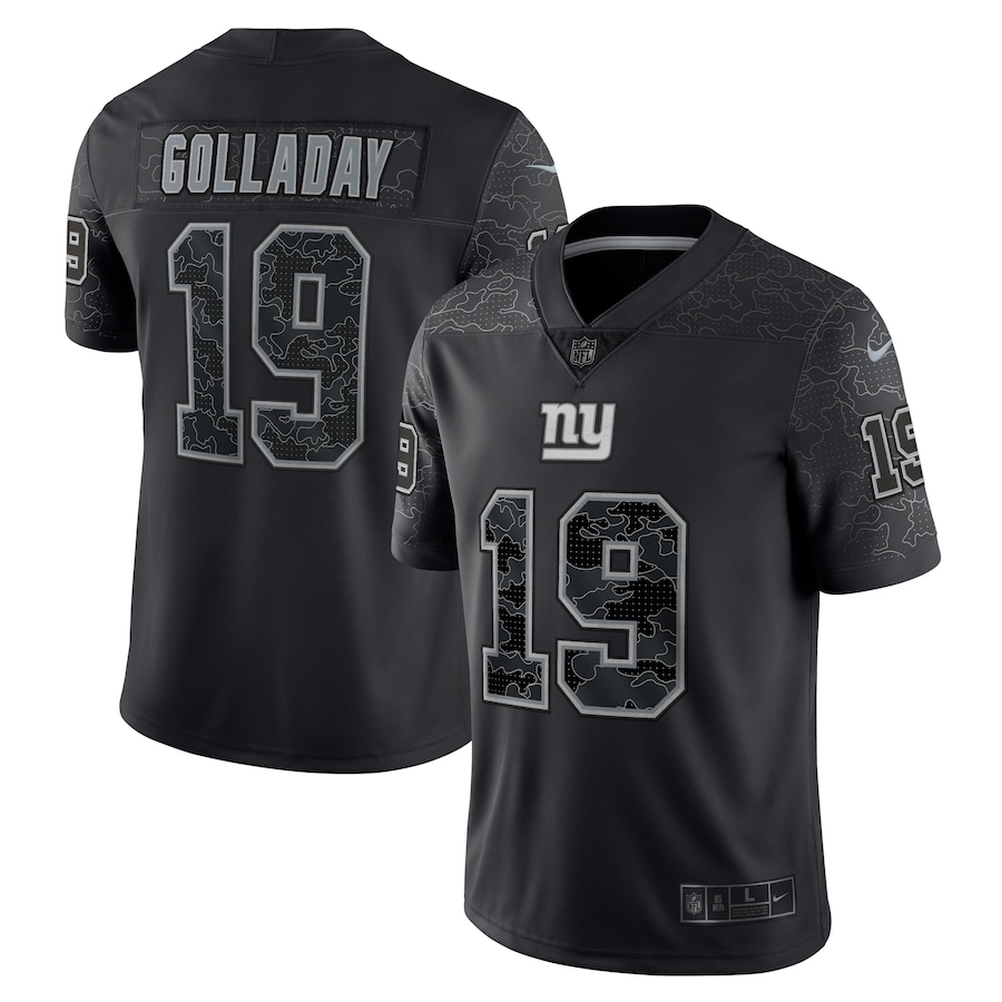Mens New York Giants Kenny Golladay  Black RFLCTV Limited Jersey