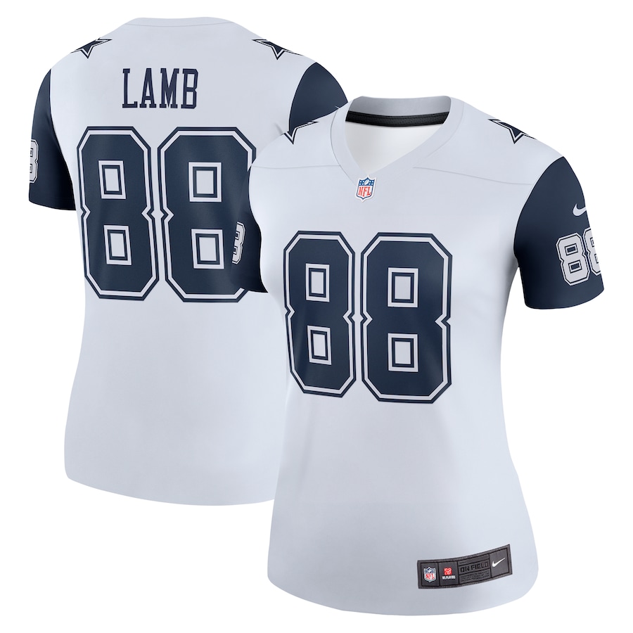 Womens Dallas Cowboys CeeDee Lamb  White 2nd Alternate Legend Jersey