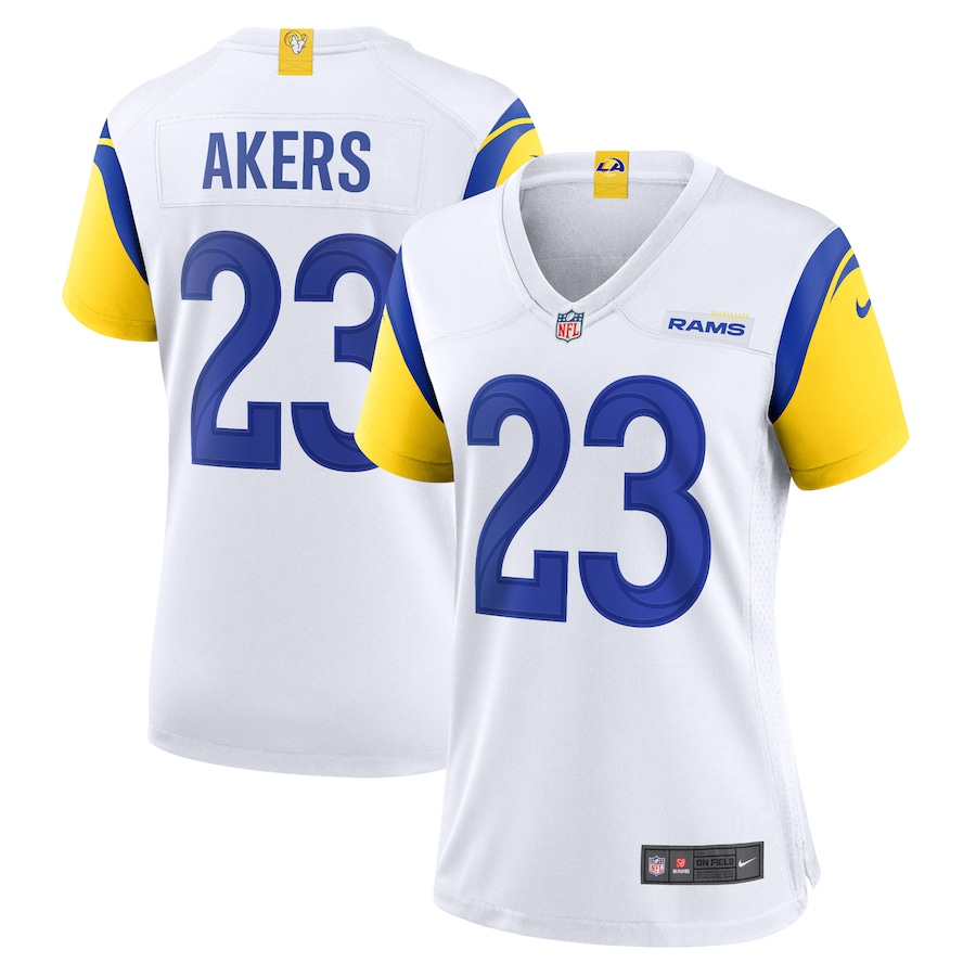Womens Los Angeles Rams Cam Akers  White Game Jersey