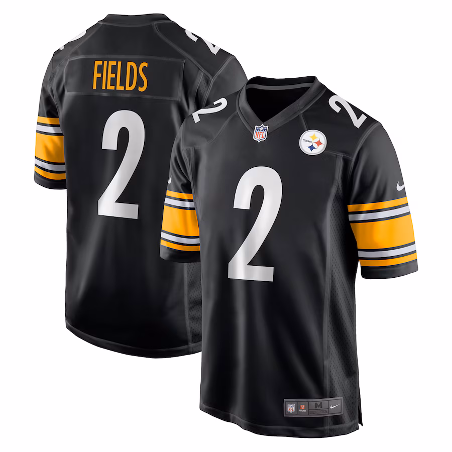 Justin Fields Pittsburgh Steelers  Game Player Jersey - Black