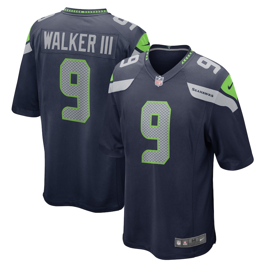 Mens Seattle Seahawks Kenneth Walker III  Navy Player Game Jersey