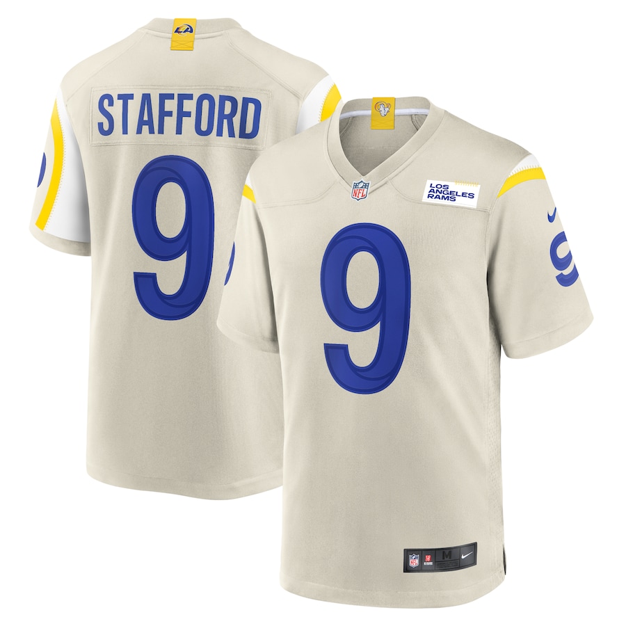 Mens Los Angeles Rams Matthew Stafford  Bone Game Jersey