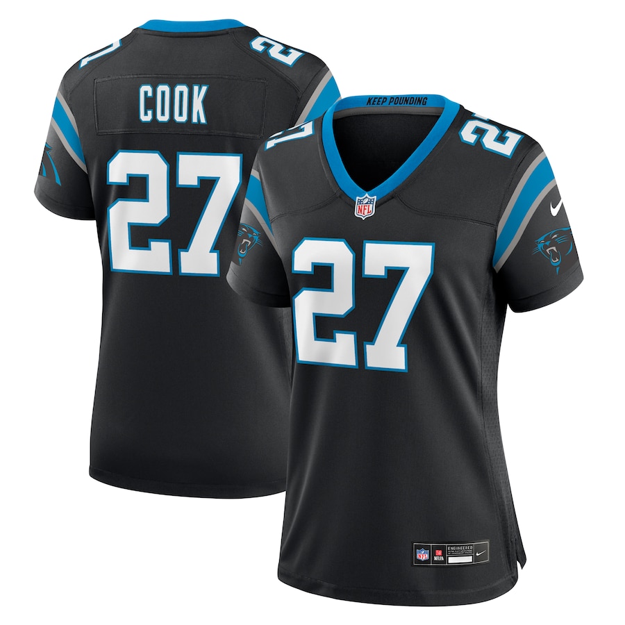 Womens Carolina Panthers Alex Cook   Black  Game Jersey