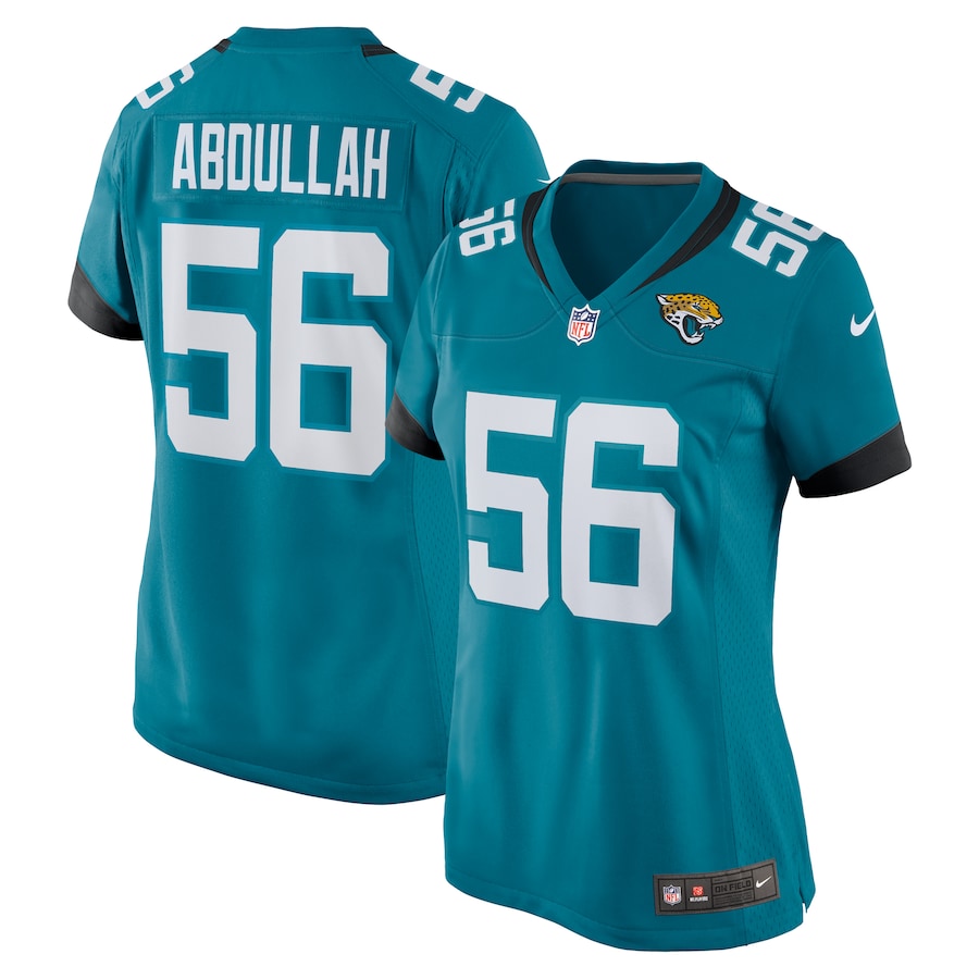 Womens Jacksonville Jaguars Yasir Abdullah   Teal Team Game Jersey