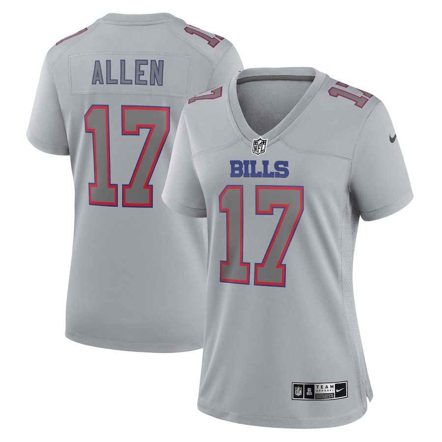 Womens Buffalo Bills Josh Allen  Gray Atmosphere Fashion Game Jersey