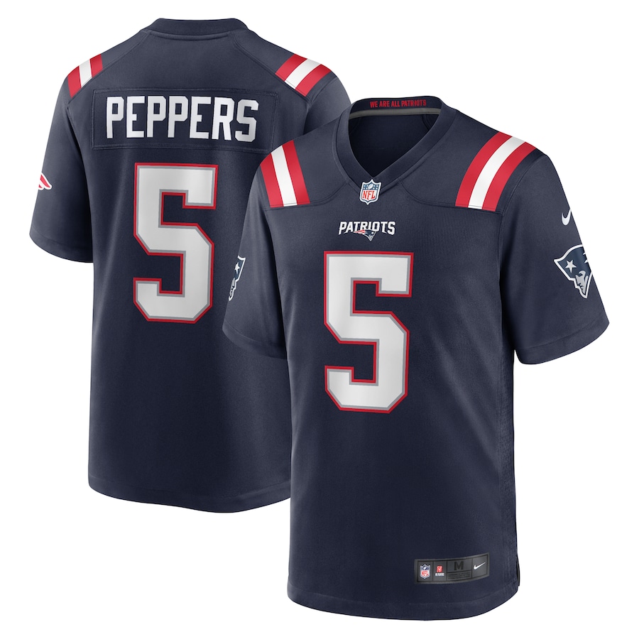 Mens New England Patriots Jabrill Peppers  Navy Game Player Jersey