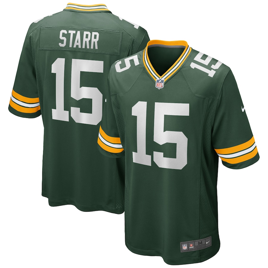 Mens Green Bay Packers Bart Starr  Green Game Retired Player Jersey