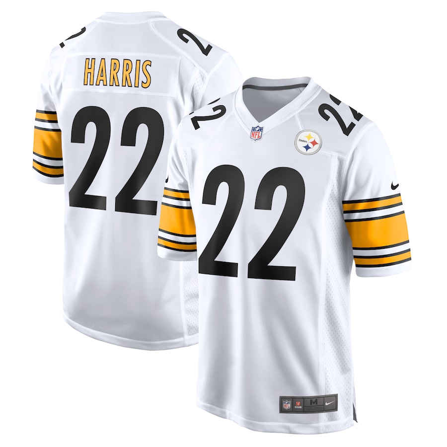 Mens Pittsburgh Steelers Najee Harris  White Game Jersey