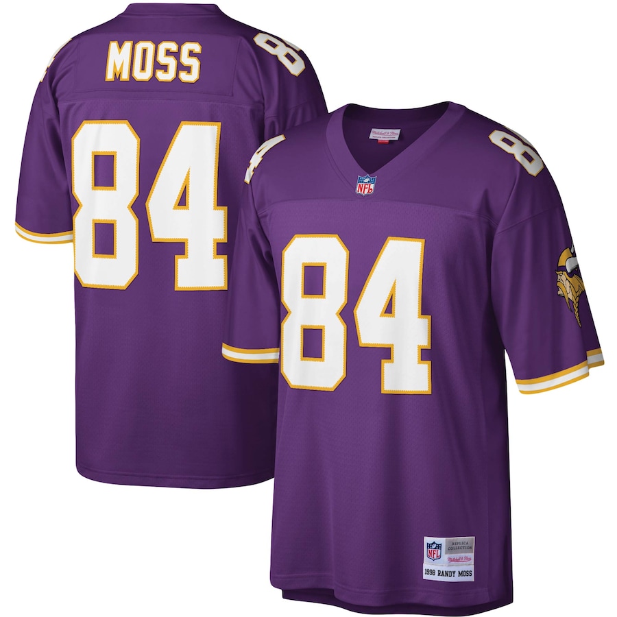 Mens Minnesota Vikings Randy Moss  Purple Legacy Replica Jersey