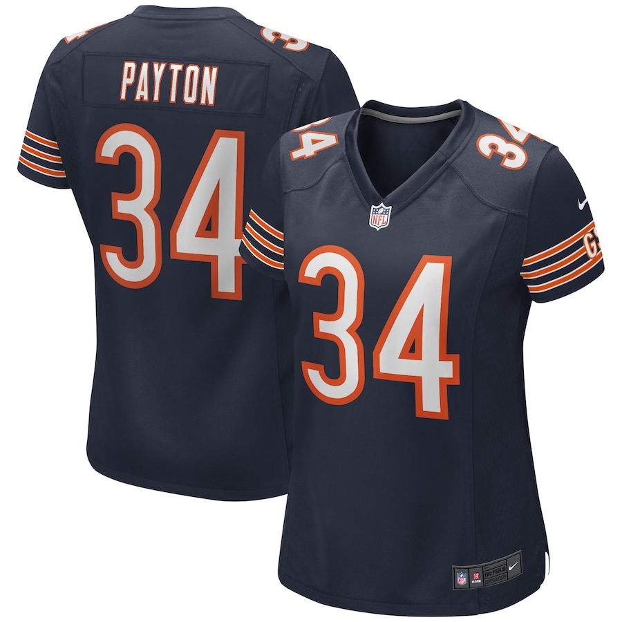 Womens Chicago Bears Walter Payton  Navy Game Retired Player Jersey
