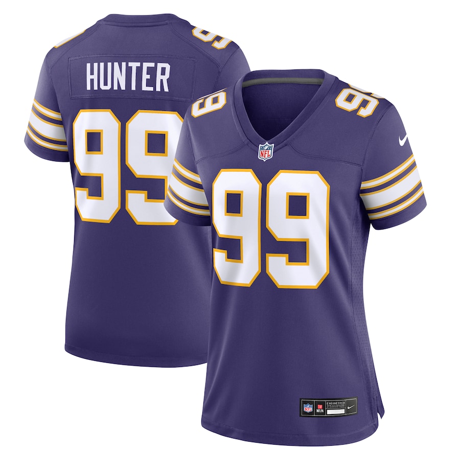 Womens Minnesota Vikings Danielle Hunter  Purple Classic Player Game Jersey
