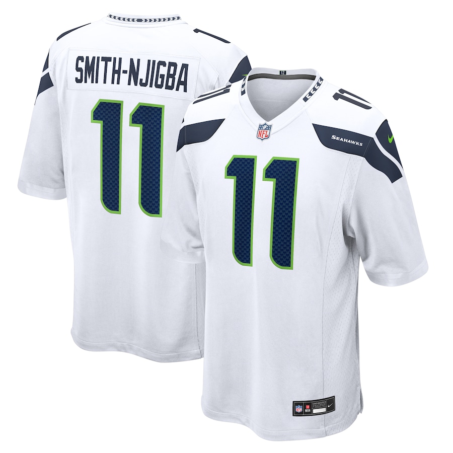 Mens Seattle Seahawks Jaxon Smith-Njigba  White Away Game Jersey