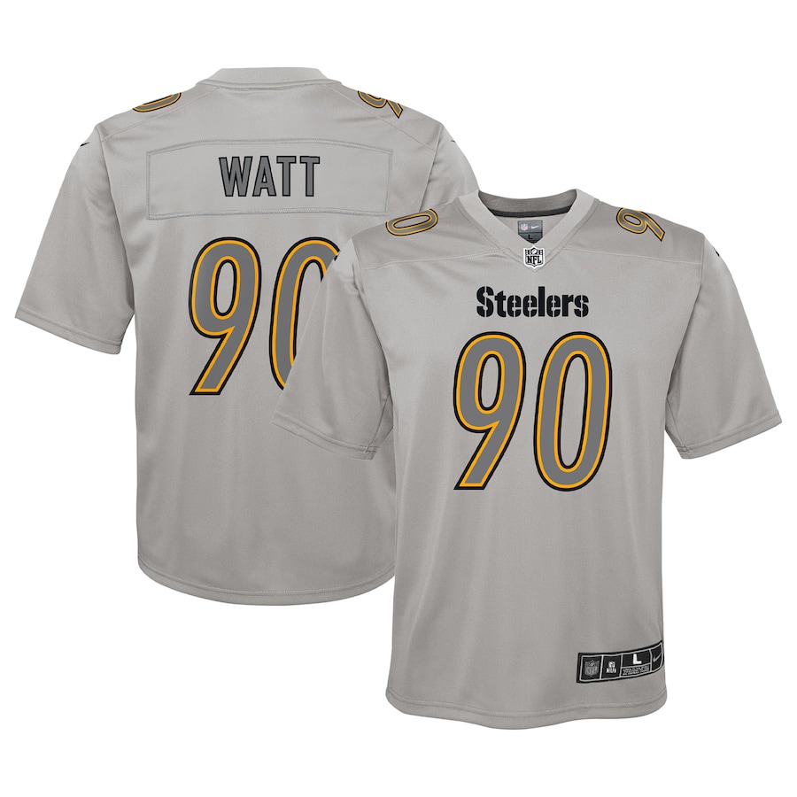 Youth Pittsburgh Steelers T.J. Watt  Gray Atmosphere Game Jersey