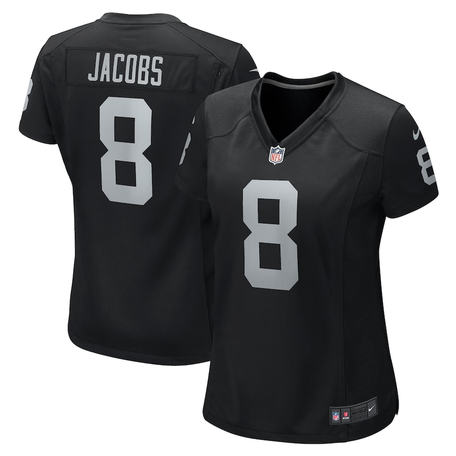 Womens Las Vegas Raiders Josh Jacobs  Black Game Player Jersey