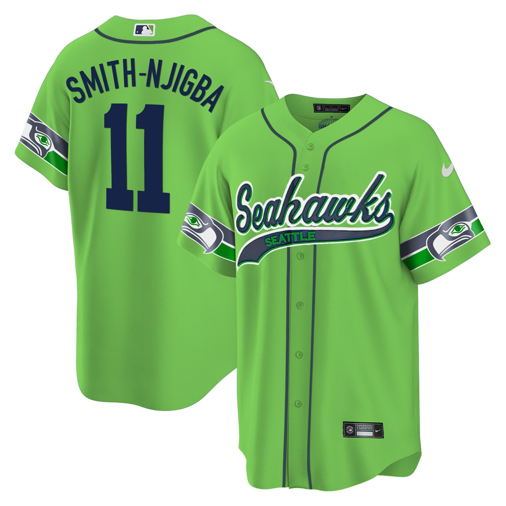Smith-Njigba 11 Seattle Seahawks Men Jersey - Green