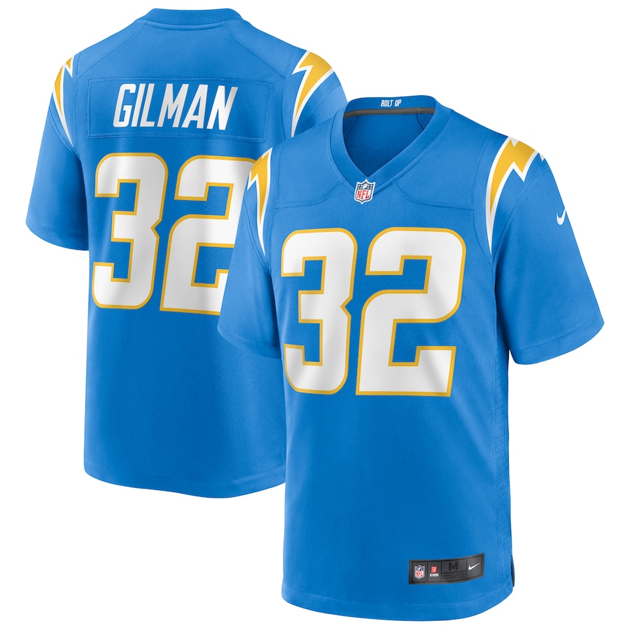 Mens Los Angeles Chargers Alohi Gilman  Powder Blue Game Jersey