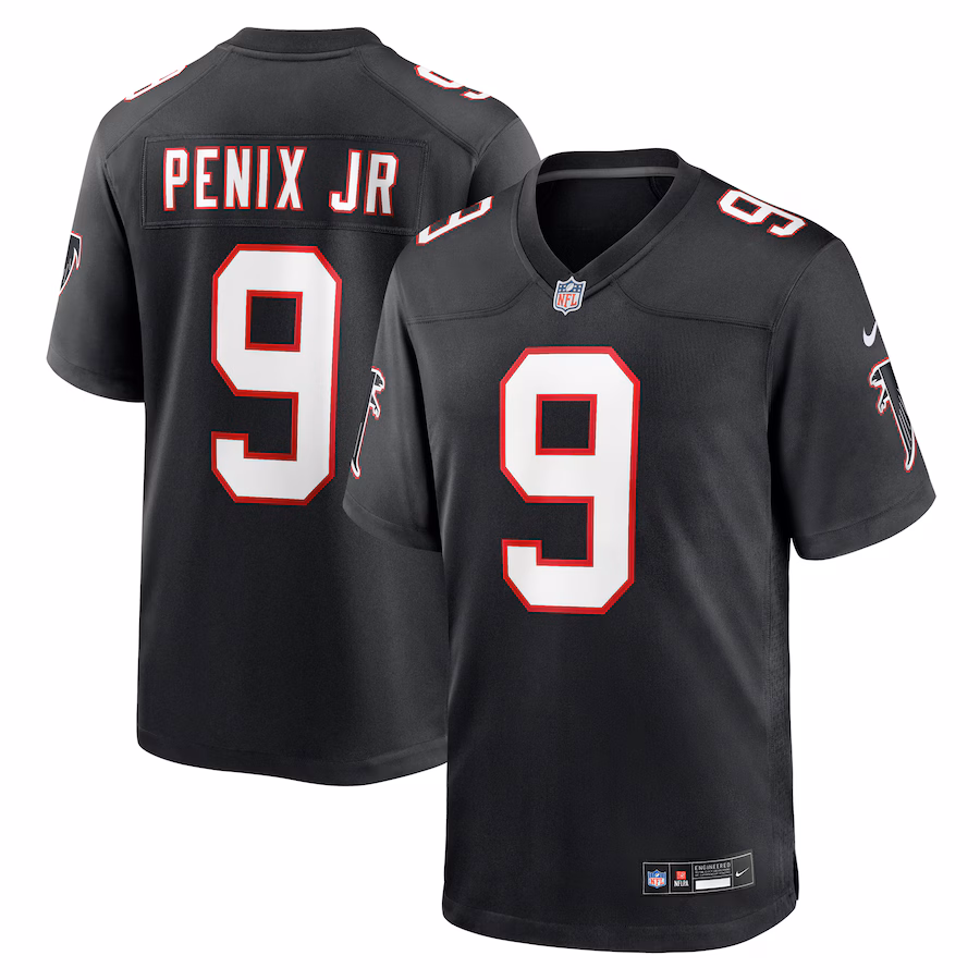Michael Penix Jr. Atlanta Falcons  Throwback Game Jersey -  Black