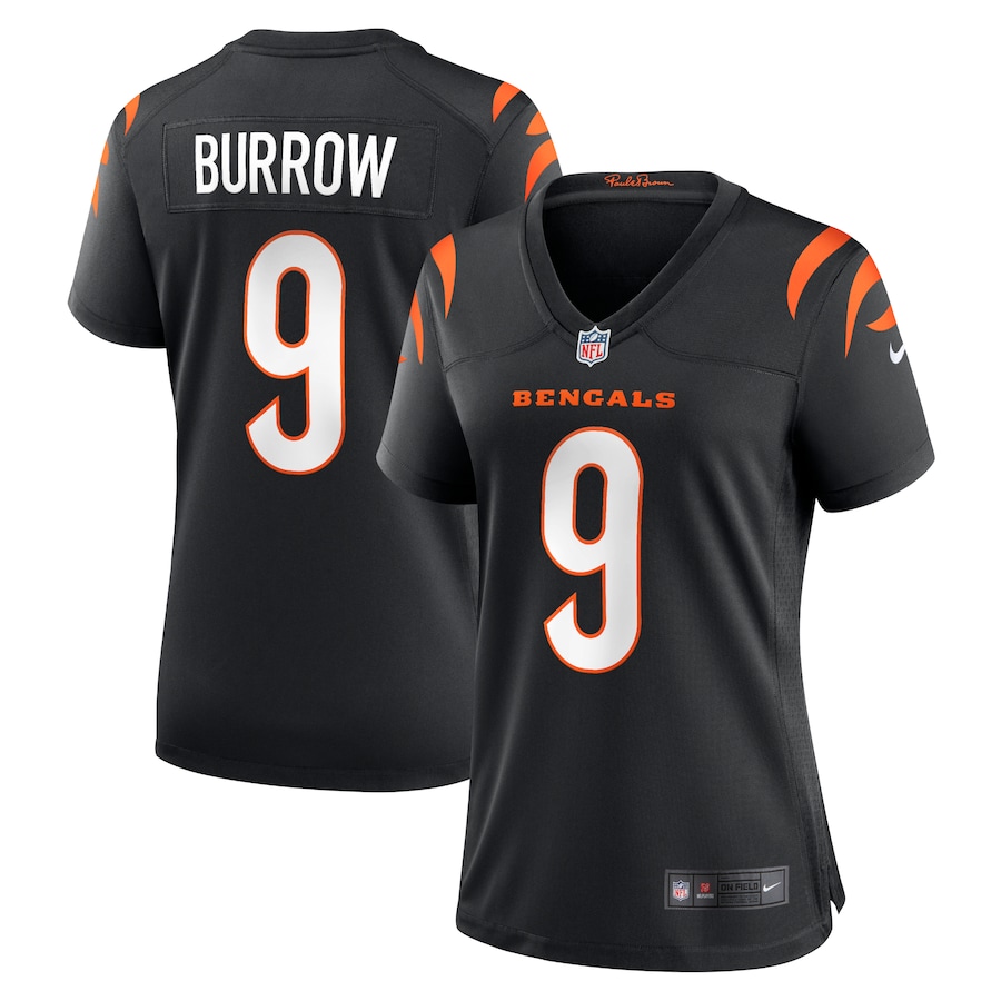 Womens Cincinnati Bengals Joe Burrow  Black Player Game Jersey