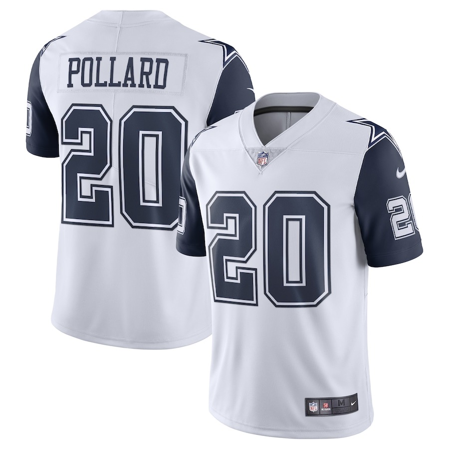 Mens Dallas Cowboys Tony Pollard  White Vapor Limited Jersey