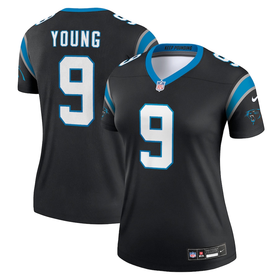Womens Carolina Panthers Bryce Young  Black  Legend Jersey