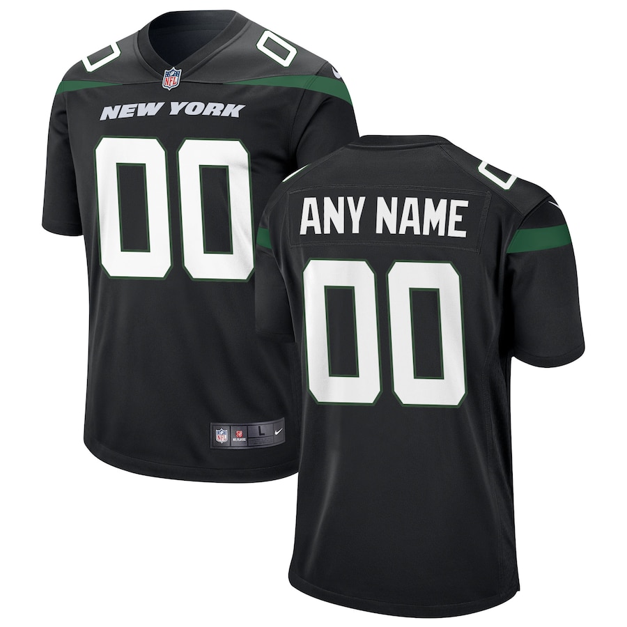 New York Jets  Youth Custom Game Jersey - Black