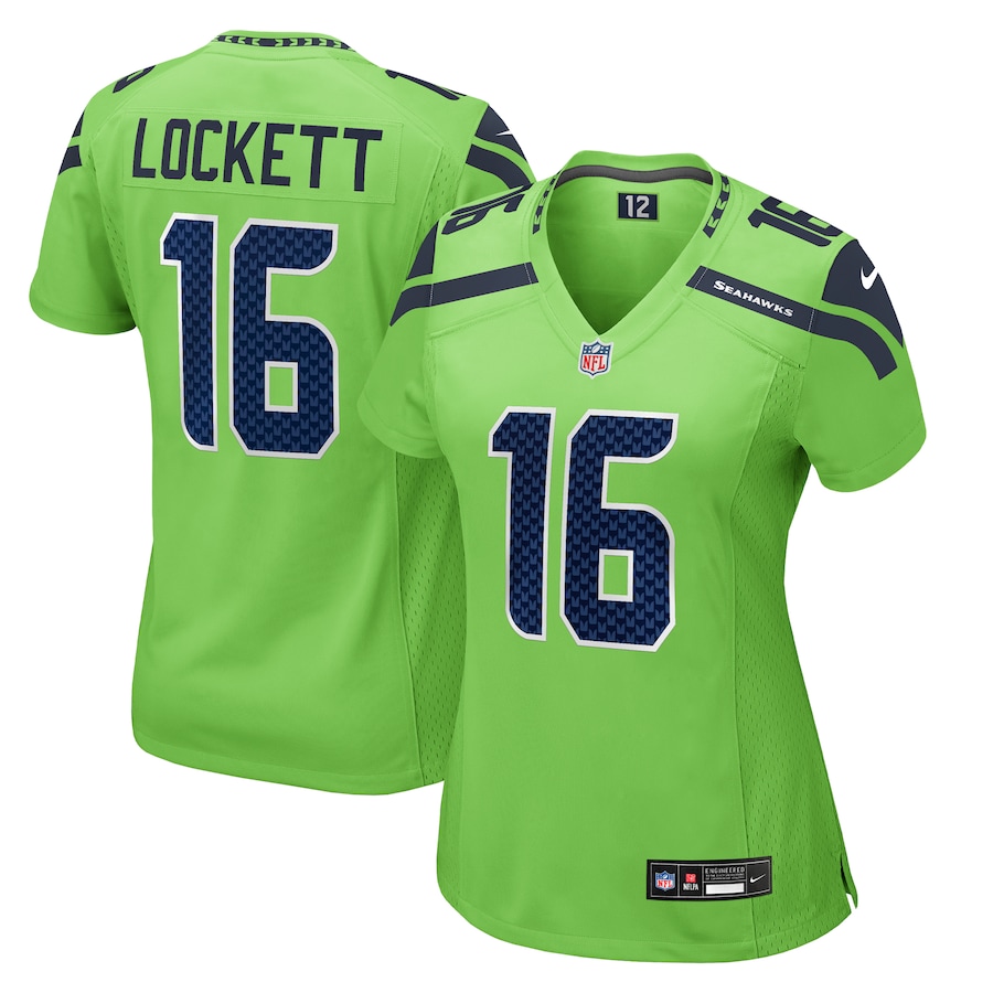 Womens Seattle Seahawks Tyler Lockett  Neon Green  Game Jersey