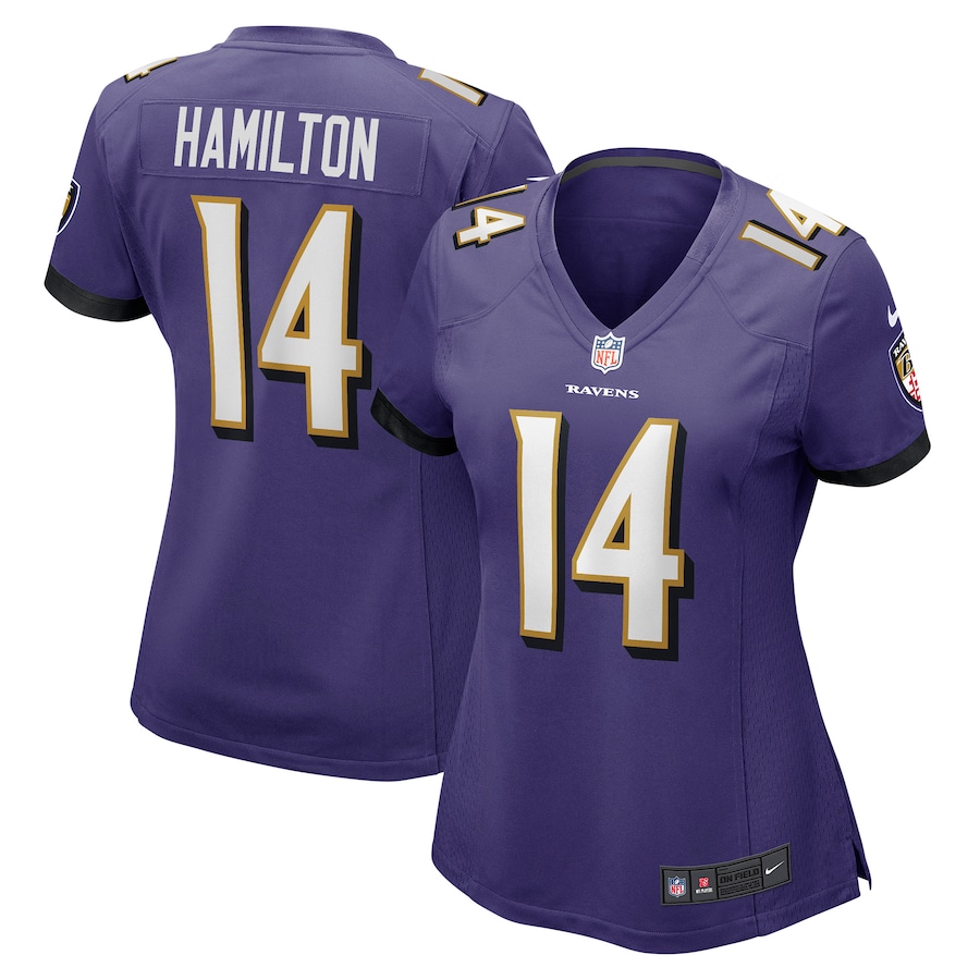 Womens Baltimore Ravens Kyle Hamilton  Purple Player Game Jersey