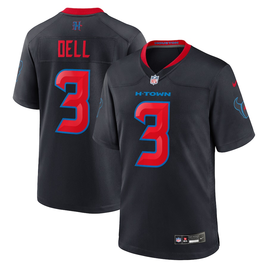 Tank Dell Houston Texans  2nd Alternate Game Jersey -  Navy