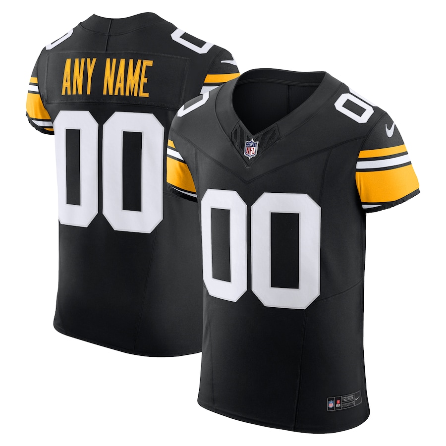 Mens Pittsburgh Steelers  Black  Vapor F.U.S.E. Elite Custom Jersey